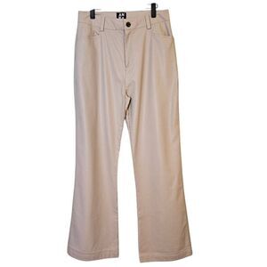 AN R+ Alp N Rock womens faux leather pants, cream bootcut. Size L. # 821